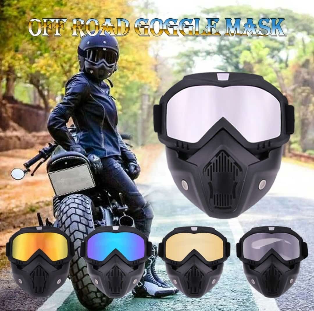 Motorcycle Protective Goggles Bike Face Mask, OFF Road Goggle Mask (random color)