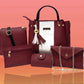 Synthetic Leather 5pcs Set Ladies Bag