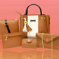 Synthetic Leather 5pcs Set Ladies Bag