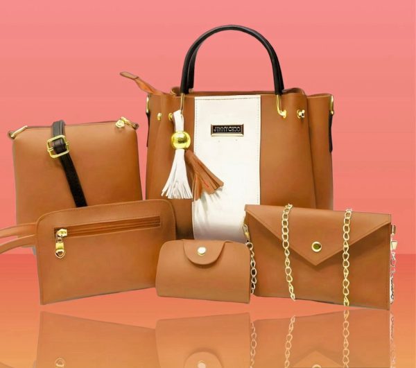 Synthetic Leather 5pcs Set Ladies Bag