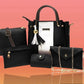 Synthetic Leather 5pcs Set Ladies Bag