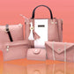 Synthetic Leather 5pcs Set Ladies Bag