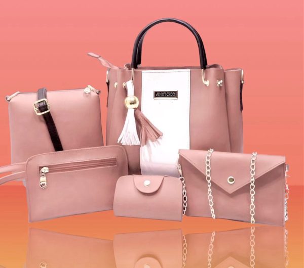 Synthetic Leather 5pcs Set Ladies Bag