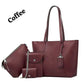 Synthetic Liza Leather 4 Piece Large Size Tote Bag With Mobile Wallet Cloud Bag and mini wallet