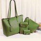 Synthetic Liza Leather 4 Piece Large Size Tote Bag With Mobile Wallet Cloud Bag and mini wallet