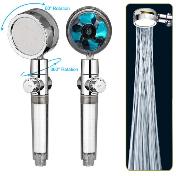 High Pressure Shower Heads Turbo Spa Massage Shower Head | Pressurized Shower Head Turbine Shower