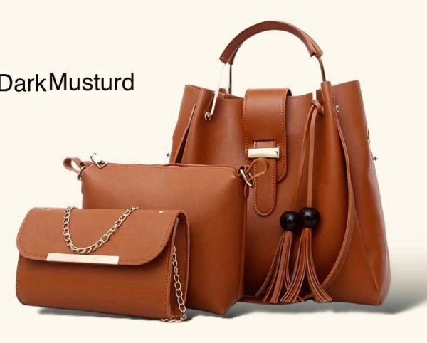 New Collection 3pcs set Soft Leather Hand bag